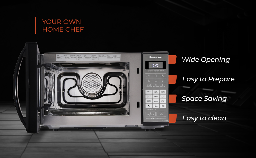 Panasonic 27 L Convection Microwave Oven (NNCT654M FDG, Silver) Amazon.in Home & Kitchen