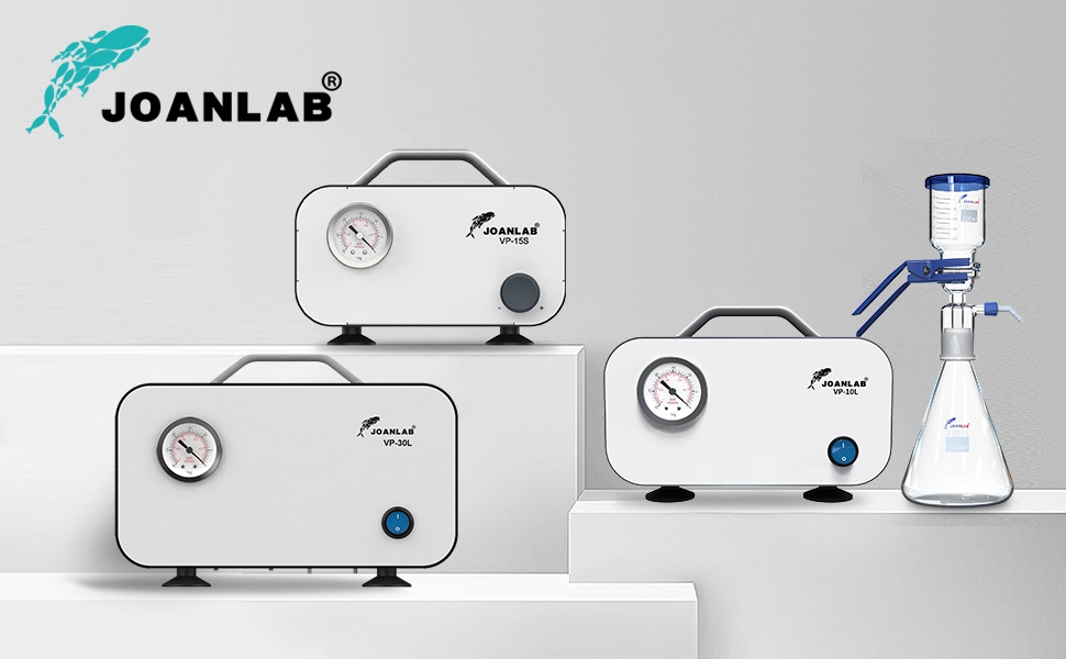 JOANLAB Oilless Diaphragm Lab Vacuum Pump Laboratory Portable Vacuum