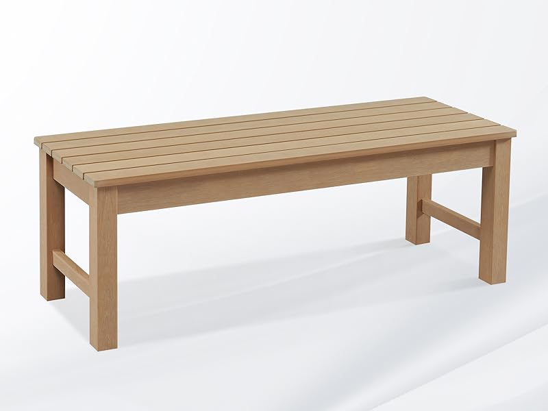 ACUEL Outdoor Bench Poly Lumber, 2 Person Outdoor Dining