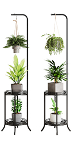 Iron 2-tier Hanging Plant Stand 2 Pack