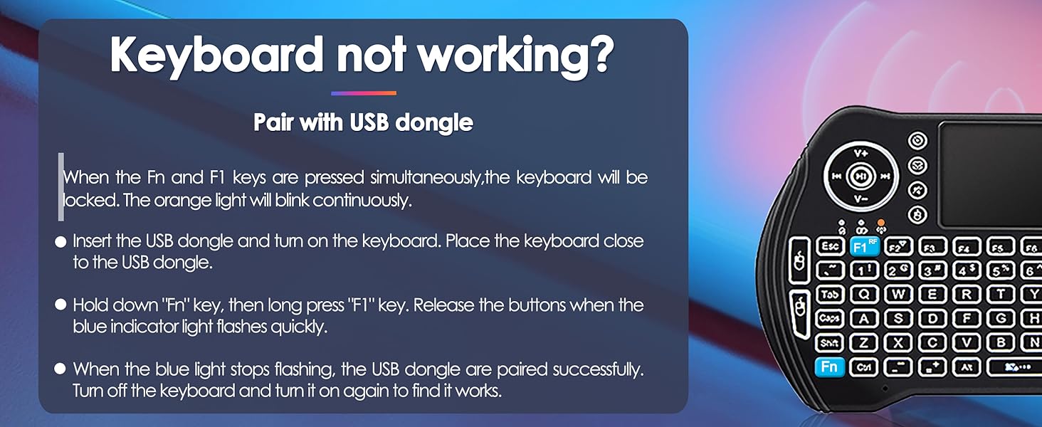 2.4GHz Mini Wireless Keyboard Remote Control with Touchpad Mouse Combo