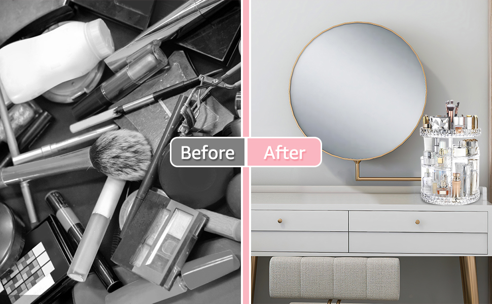 360° Rotating Makeup Organizer