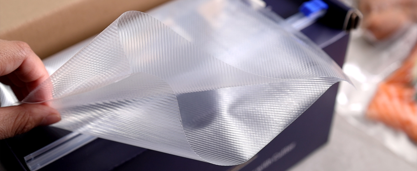GERYON Vacuum Sealer Rolls, Heavy Duty Textured Vacuum Seal Food Sealer Bags, Vacuum Seal Food