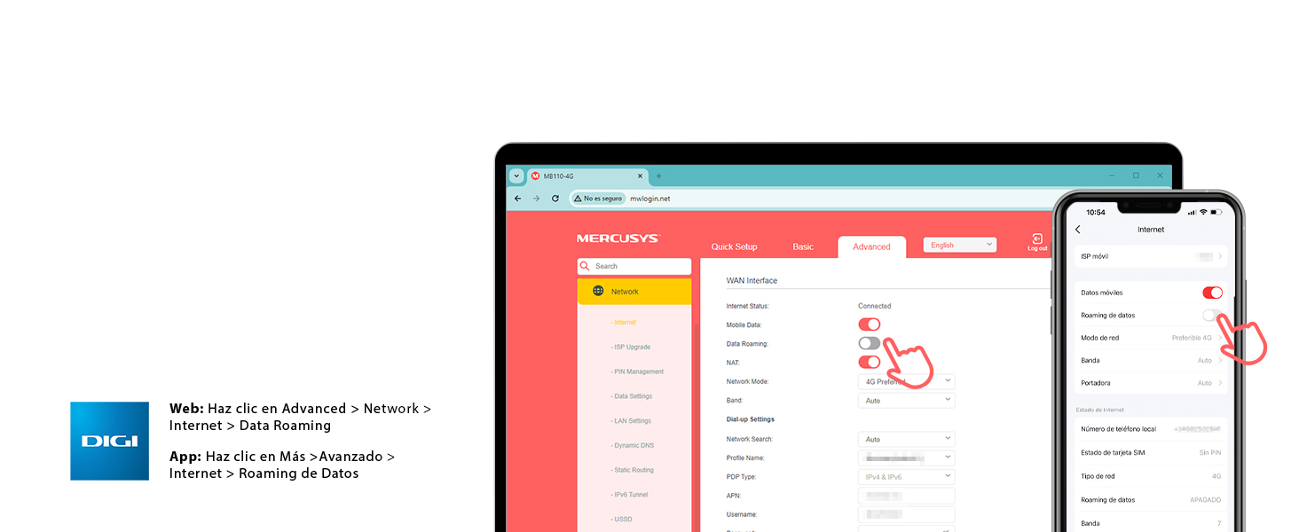 MB130-4G - Router 4G LTE Doble Banda AC1200