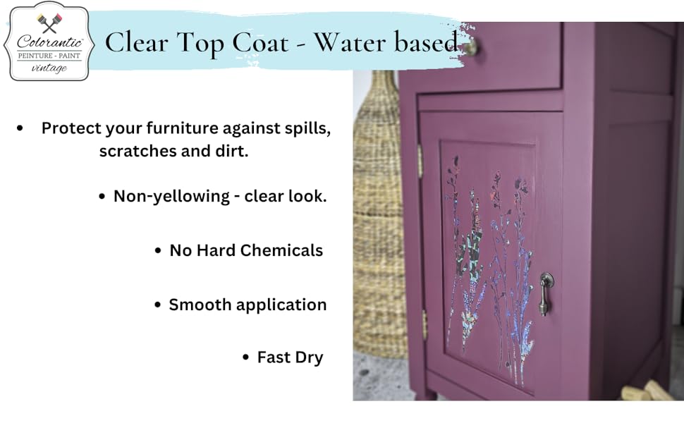 Clear coat paint for furniture, Chalk paint clear coat, paint sealer