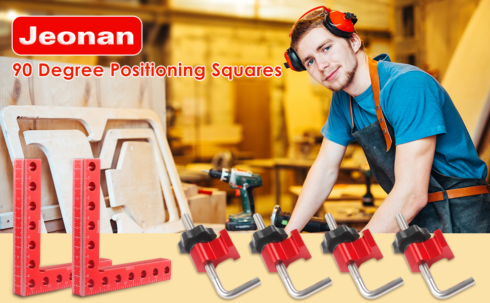 90 Degree Positioning Squares, Update 5.5" x 5.5" Right Angle Clamps