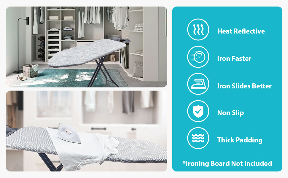 Seiritex Extra Wide Ironing Board Cover and Pad 18 x 54