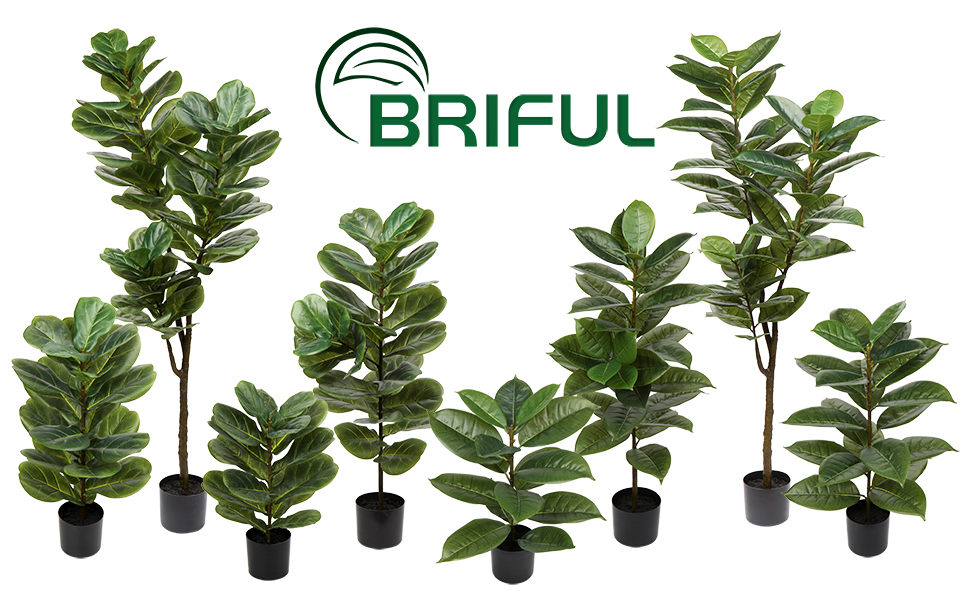 Faux Fiddle Leaf Fig Tree 28'' Fake Ficus Lyrata Plant Artificial Tall Plants for