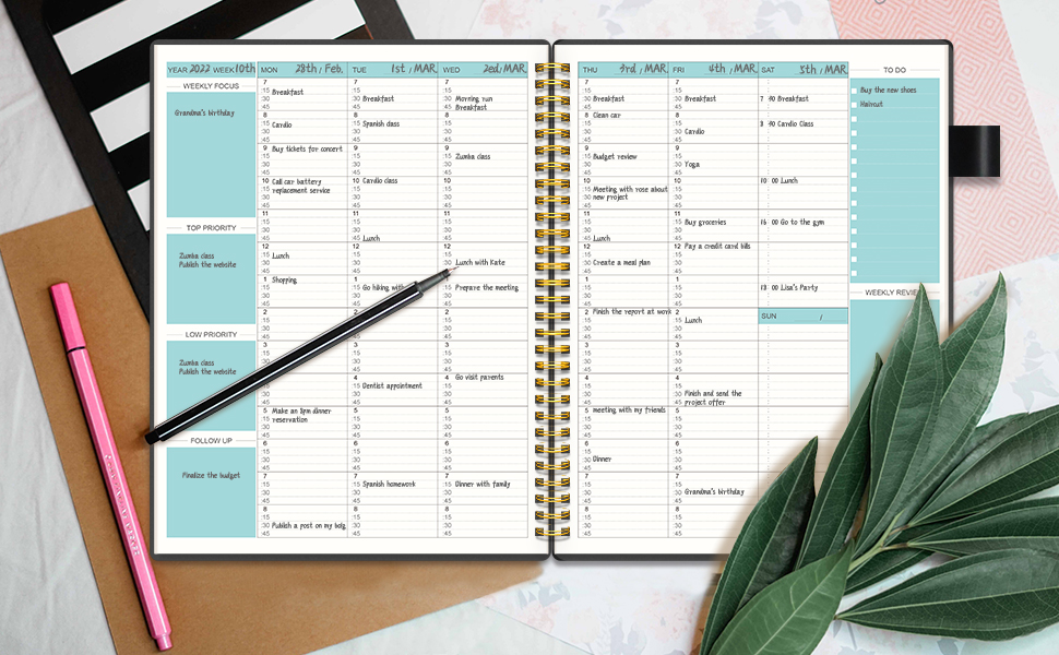 Appointment Planner Book Undated , RegoldenBook Hourly Schedule