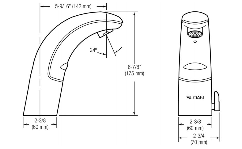 Sloan Optima EAF150 Sensor Activated TouchFree Faucet, Commercial