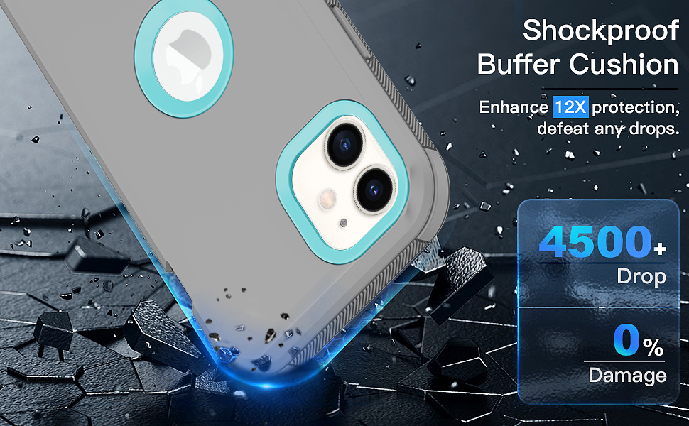 for iPhone 12 Case, iPhone 12 Pro Case, with Builtin