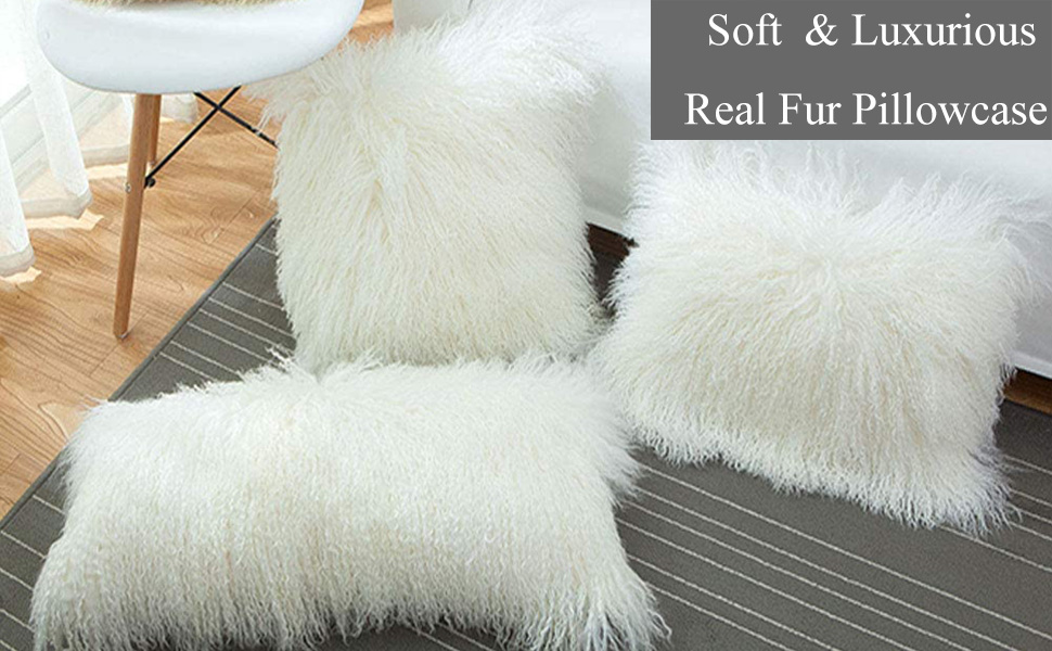 100 Real Mongolian Lamb Sheepskin Wool