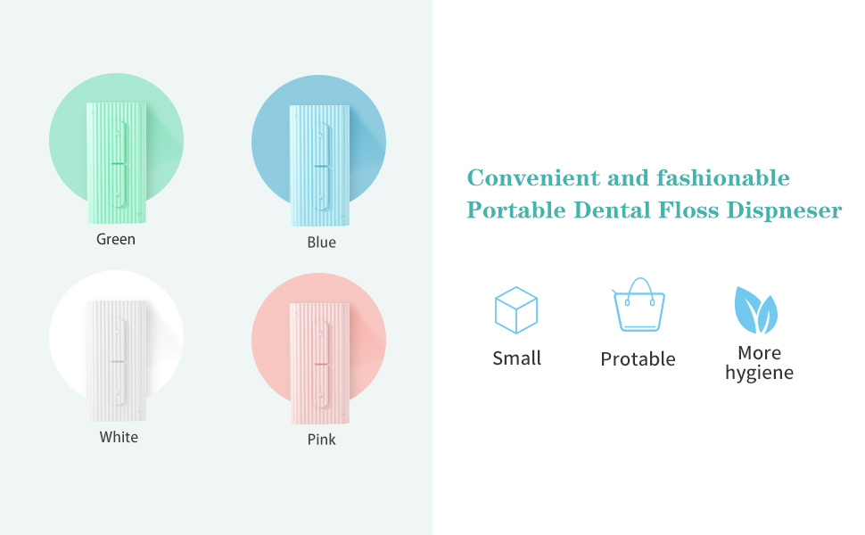 Dental Floss DipspenserLIAMOSS Portable Floss Pick Case40 Count,Blue Upgrade