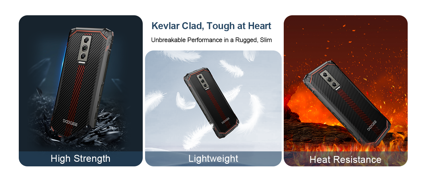 DOOGEE Blade 10 Rugged Smartphone(2024),Ultra-Thin Android 14 Unlocked Rugged Phone