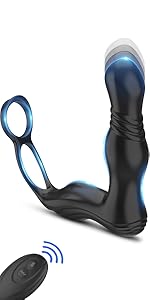 Vibrador de próstata giratorio 360 ° con anillo para el pene ...