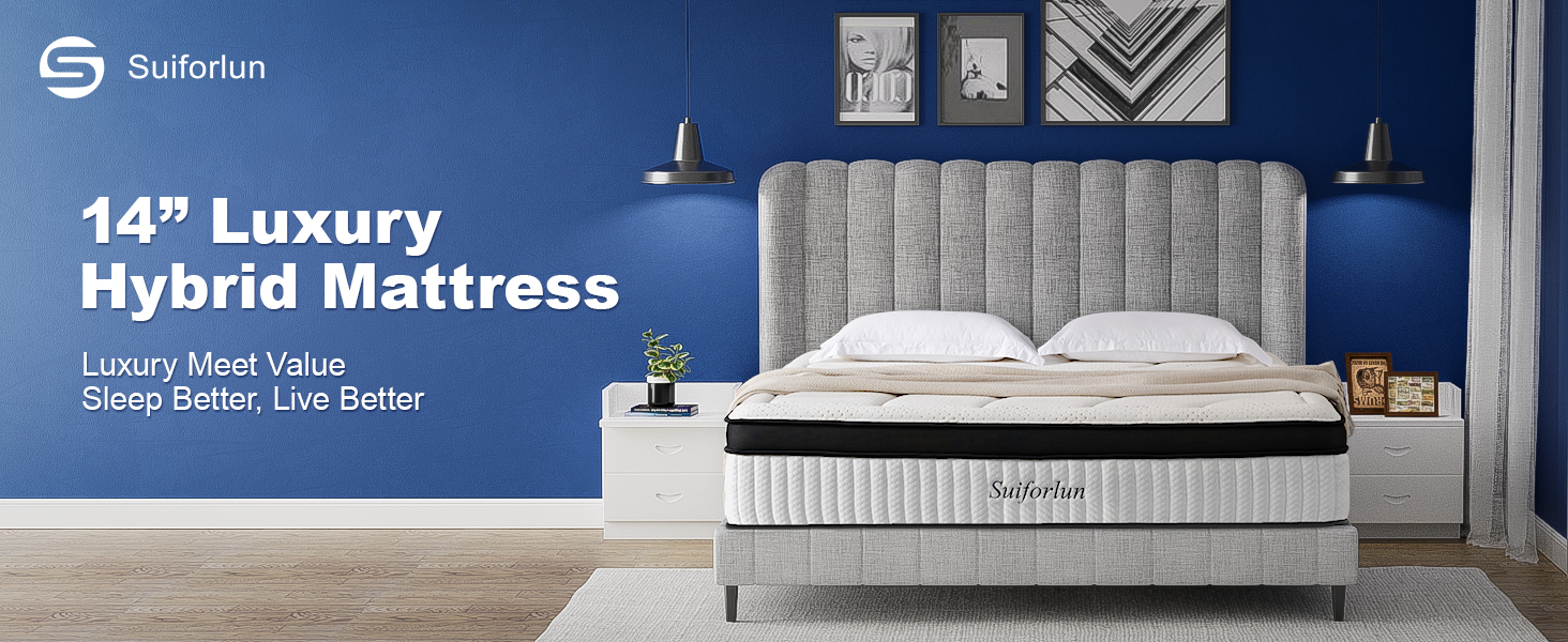14 inch cool gel memory foam hybrid mattress