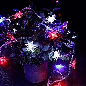 Patriotic Star String Lights