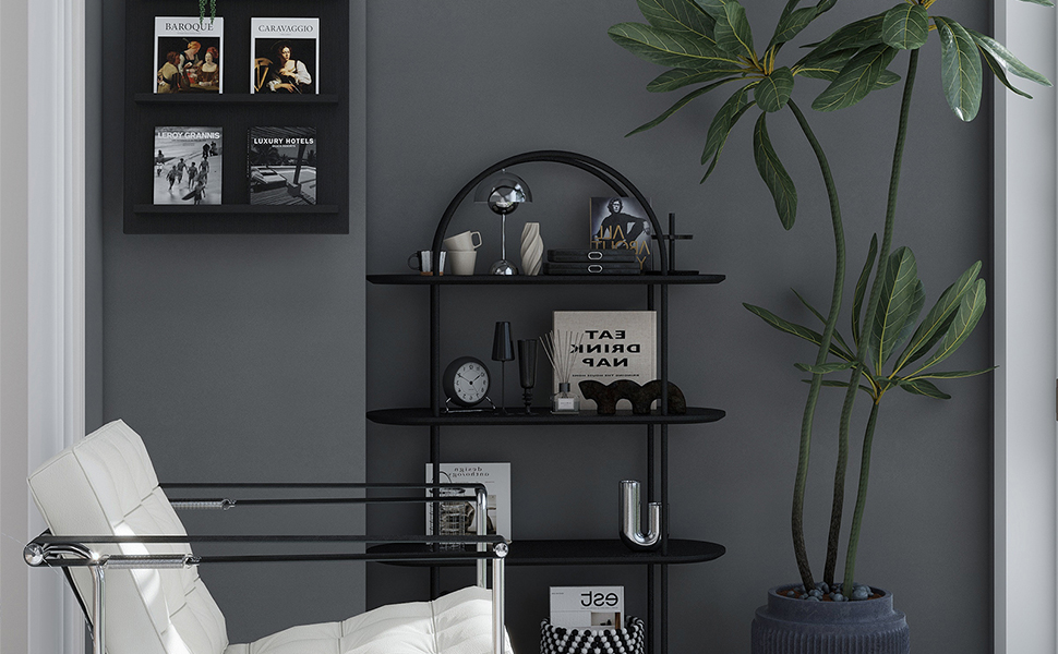 書斎でシンプルで落ち着いた雰囲気を演出