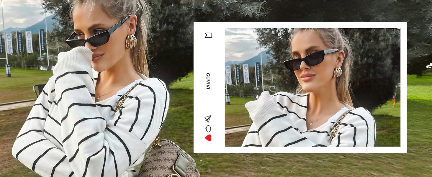 Retro Rectangular Sunglasses for Women Men