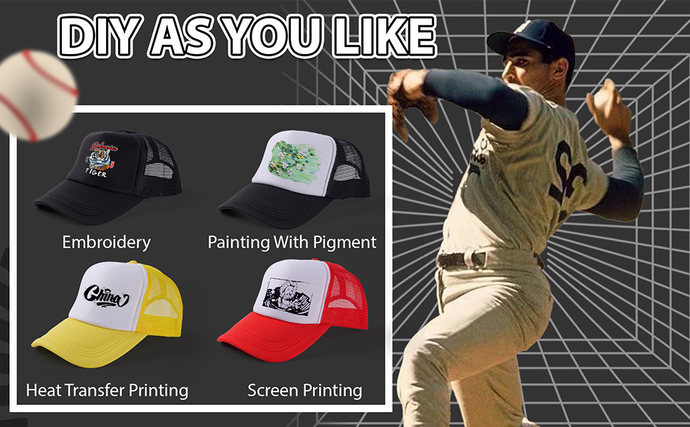 Sublimation Blank Design customization with sublimation, 3D embroidery, HTV