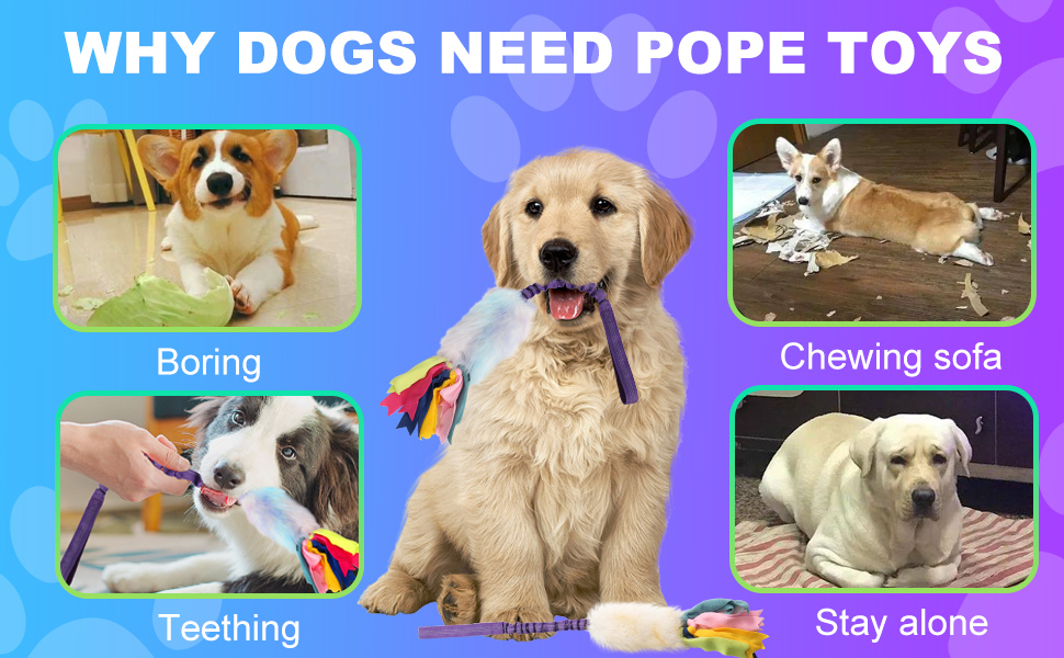 Pet Supplies Dog Rope Toys, Nearly Indestructible Dog Rope Toys with