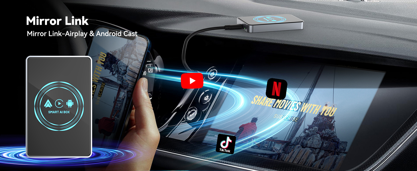 mirror link with airplay and Android cast