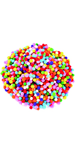 pom poms assorted