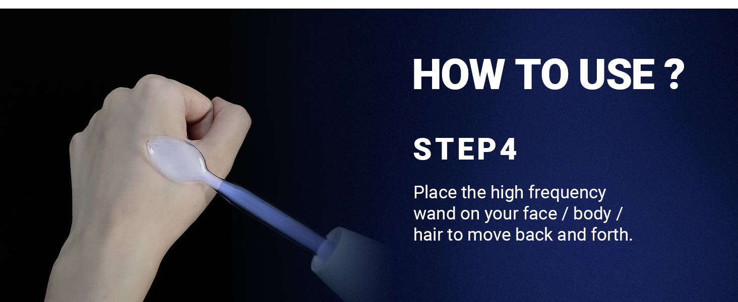 High Frequency Wand UUPAS Portable 4 in 1 Blue High Frequency Skin