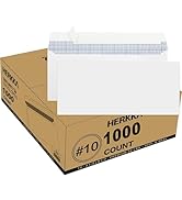 HERKKA No.10 Windowless Self-Seal Security Envelopes, #10 Windowless Bussiness Envelopes with Blu...