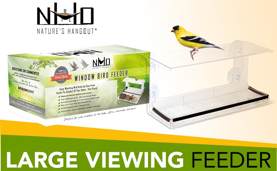 Window Bird Feeders for Outside, Clear Window Bird Feeder