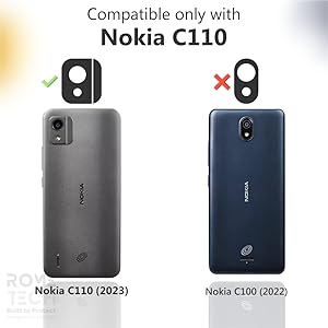 Nokia C110 Rome Tech Armor Case - Black