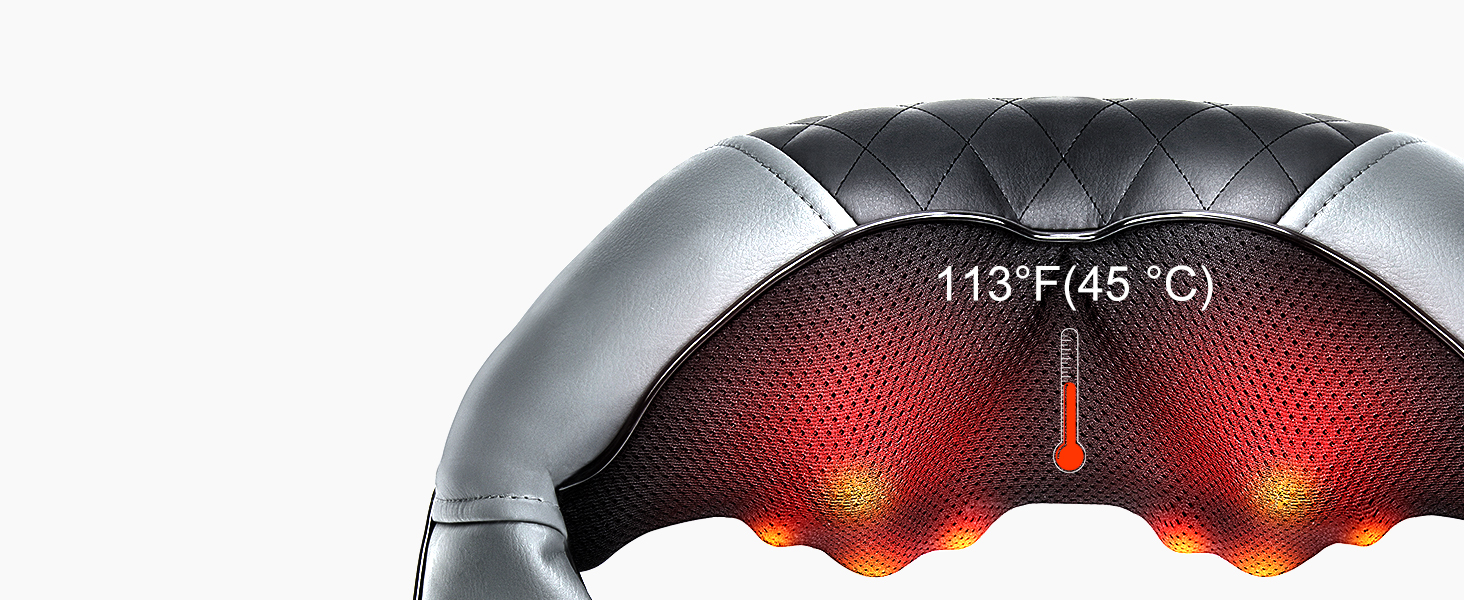 Neck and Shoulder Massager with Heat, Electric Shiatsu Back Massage Device, Portable Deep Tissue 3D Kneading Pillow for Muscle Pain Relief at Home, Of 10 5