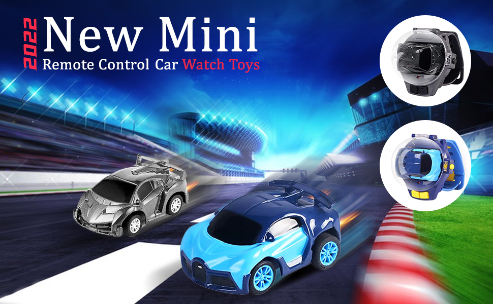 2022 New Mini Remote Control Car Watch Toy, 2PCS 2.4 GHz