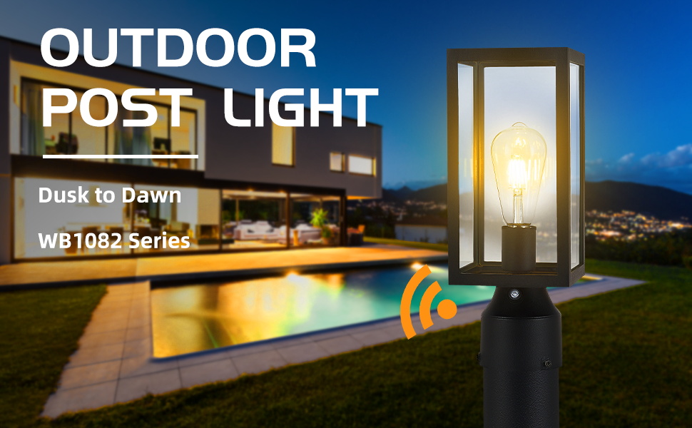 dusk to dawn outdoor post light
