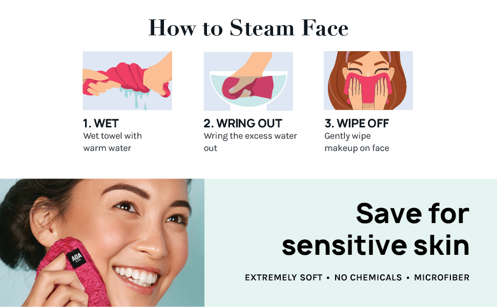 AOA Studio Microfiber Face Cloth Makeup Erase Remover Face