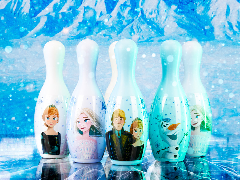 Disney Frozen Bowling Set Kids 1 Ball 6 Pins Skittles Game for Kids