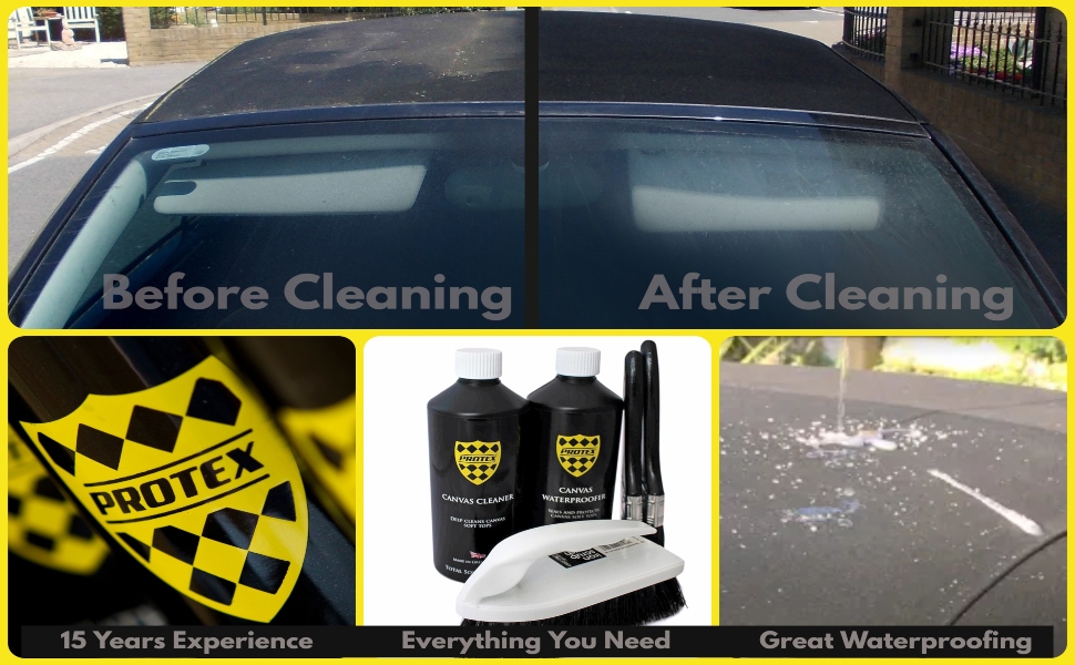 PROTEX Convertible Soft Top Care Kit with Canvas Cleaner & Waterproofer