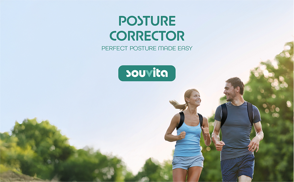 Posture corrector main image. Running two person