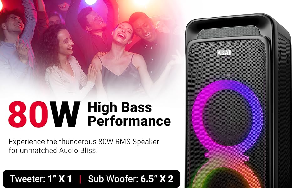 80W High Bass Performance