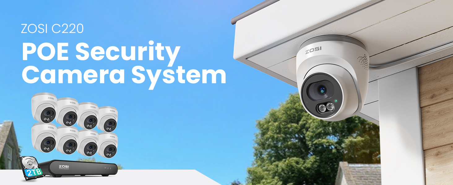 zosi PoE security camera system
