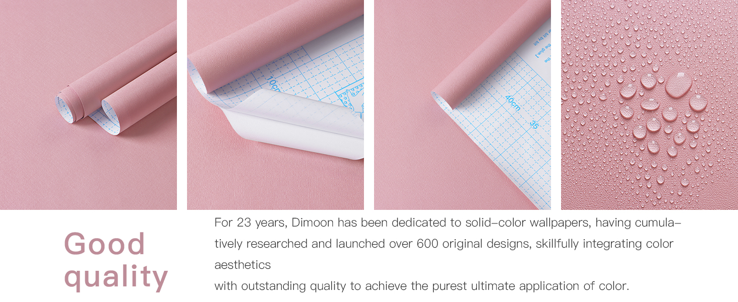 Peel and Stick Wallpaper Pink Contact Paper Thickening Renter Friendly