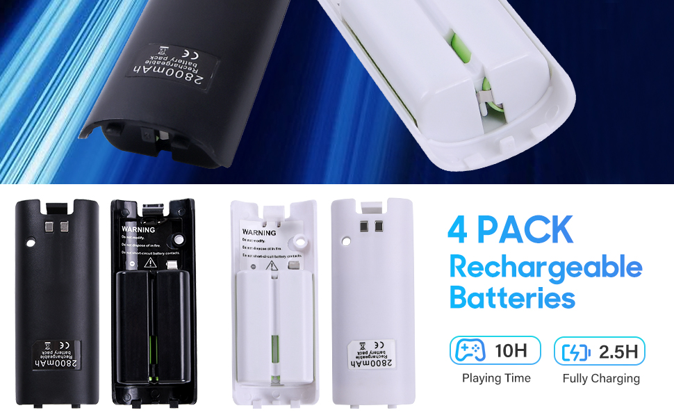 Rechargeable Wii Remote Batteries, TechKen Charging Station