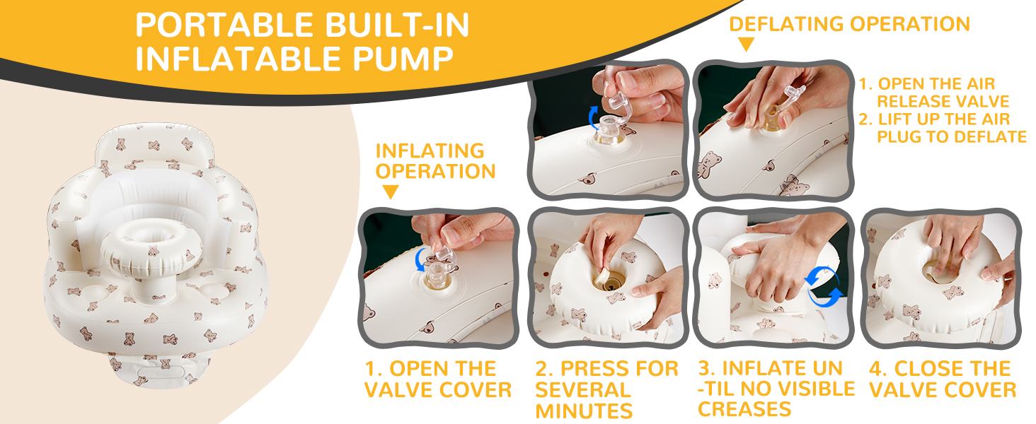 PORTABLE BUILT-IN INFLATABLE PUMP