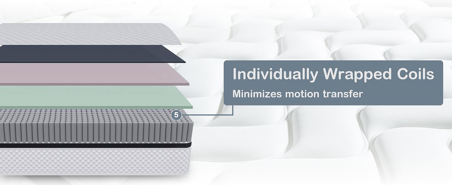 Deegari Matratze Memory-Schaum und Federkern Hybridmatratze Bett in einer Box mittelfest