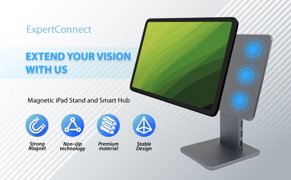 Expert Connect iPad Stand Hub Docking Station for