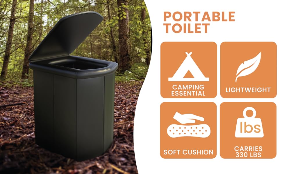 Elil Portable Toilet Camping Toilet Portable Potty Adult Toilette