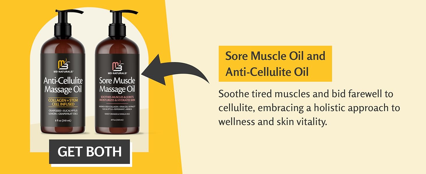 Sore Muscle Oil and Anti-Cellulite Oil