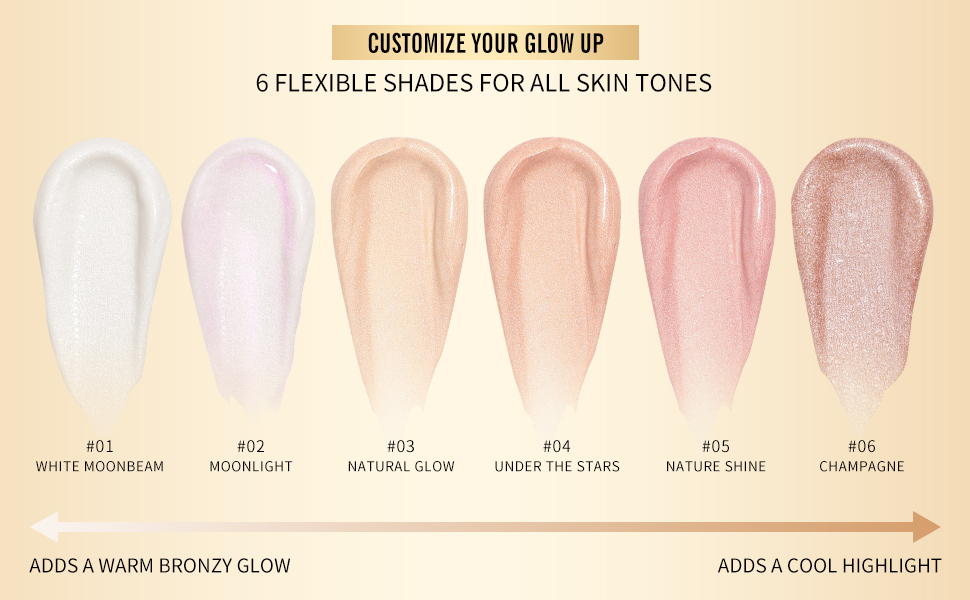 KIMUSE Soft Natural Glow Liquid Highlighter, Weightless, LongWearing