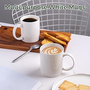 WHITE PORCELAIN MUGS