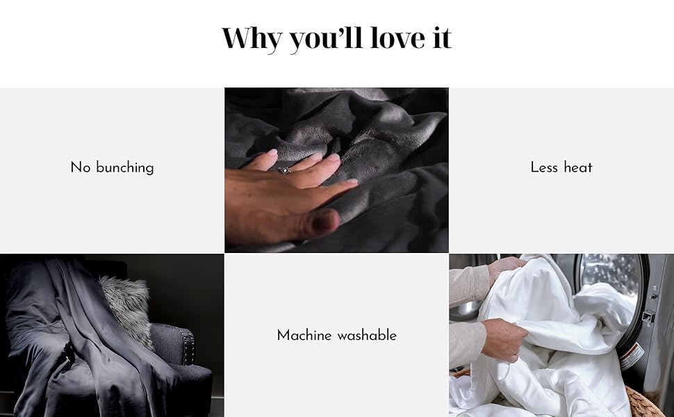 LUXOME Premium Weighted Blanket for Adults Includes